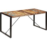  Blagovaonski stol od masivnog obnovljenog drva 160 x 80 x 75 cm | shoptok.hr
