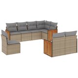  8-dijelni set vrtnih sofa od poliratana s jastucima bež | shoptok.hr