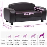 SOFA za pse smeđa 80 x 50 x 40 cm od umjetne kože | shoptok.hr