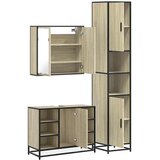  3-dijelni set kupaonskog namještaja boja hrasta sonome drveni | shoptok.hr