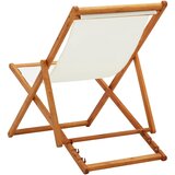  Sklopiva stolica za plažu od drva eukaliptusa i tkanine krem | shoptok.hr