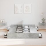  Postelja z dodatnim prostorom za shranjevanje Betonsko siva, (5000123882) | Shoptok.si