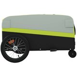 vidaXL Prikolica za bicikl crno-zelena 45 kg željezna | shoptok.hr