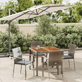  5-dijelni vrtni blagovaonski set sivi od poliratana Siva Dužina stola 90 cm | Shoptok.si