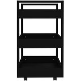  Kuhinjska kolica crna 60 x 45 x 80 cm od konstruiranog drva | shoptok.hr