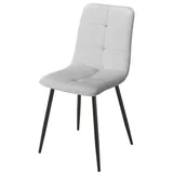 Trpezarijska stolica 1225 Svetlo Siva/Metalne crne noge 425x390x920mm ( 775-519 )