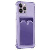  silikonska futrola clear sa dzepicem za samsung A245 galaxy A24 ljubicasta Cene