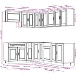  11-dijelni set kuhinjskih ormarića Porto konstruiranog drva | shoptok.hr