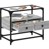 TV ormarić sa staklenom površinom boja hrasta 60x35x51 cm drvo | shoptok.hr