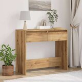 vidaXL Konzolna mizica artisan hrast 89x41x76,5 cm inženirski les | Shoptok.si