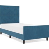  Krevet Tamnoplavi 90x190 cm Baršun | shoptok.hr