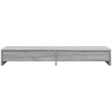  Stalak za monitor s ladicama boja hrasta 100x27x15 cm drveni | shoptok.hr
