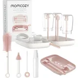 komplet četkica 7u1 za čišćenje bočica pink
