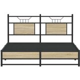  Posteljni okvir brez vzmetnice hrast 137x190 cm inženirski les, (21829235) | Shoptok.si