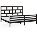 Furnova Posteljni okvir črn iz borovine 200x200 cm, (21944209) | Shoptok.si