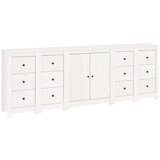 vidaXL Komoda bela 230x35x80 cm trdna borovina, (20654895) Cene