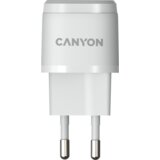 Canyon H-20-05, PD 20W Input: 100V-240V, Output: 1 port charge: USB-C:PD 20W (5V3A/9V2.22A/12V1.66A) , Eu plug, Over- Voltage , over-heated, over-current and short circuit protection Compliant with CE RoHs,ERP. Size: 68.5*29.2*29.4mm, 32.5g, White - CNE- | Shoptok.si