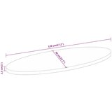 Stolna ploča 120x50x2,5 cm ovalna od masivnog drva bagrema | shoptok.hr