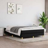  Box spring postelja z vzmetnico črna 140x200 cm blago, (20725536) Cene