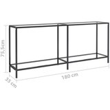 vidaXL konzolni stol prozirni 180 x 35 x 75,5 cm od kaljenog stakla | shoptok.hr