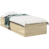 vidaXL Okvir za krevet boja hrasta 75x190 cm od konstruiranog drva Cijene