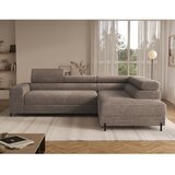 ELTAP Rjava kotna sedežna garnitura iz rebrastega žameta (desni kot/v obliki črke L) Colesio – | Shoptok.si