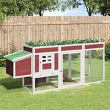 vidaXL Kokošinjac boja kave 204 x 50 x 84 cm od masivne borovine | shoptok.hr