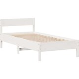 vidaXL Knjižna postelja brez vzmetnice bela 100x200 cm trdna borovina | Shoptok.si