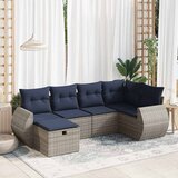 vidaXL 6-dijelni set vrtnih sofa od poliratana s jastucima sivi | shoptok.hr