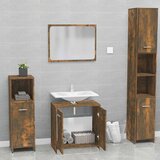  Set kupaonskog namještaja boja hrasta konstruirano drvo Smeđa | Shoptok.si