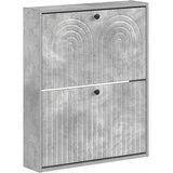  Ormar za cipele na zidu ALKMAAR 71 x 17 x 86 cm Betonska siva | shoptok.hr