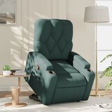 Maison Chic Naslanjač - Relax naslanjač s funkcijo vstajanja temno zeleno blago, (22040374) | Shoptok.si