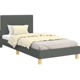  Otroški posteljni okvir z vznožjem Temno siva 90 x 190 cm blago, (5000104595) | Shoptok.si