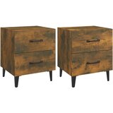  Noćni ormarići 2 kom boja dimljenog hrasta 40x35x47 5 cm | shoptok.hr