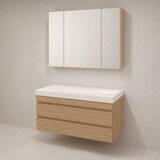 Kolpa San Naomi Set 100cm Braon (Ormarić sa umivaonikom + Ogledalo/ormarić) Cene