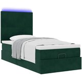  Okvir kreveta s madracima tamnozeleni 100x200cm baršunasti | shoptok.hr