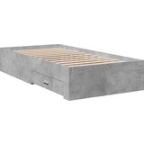  The Living Store Posteljni okvir s predali betonsko siv 75x190 cm inženirski les - Posteljni Okvir, (21500090) | Shoptok.si