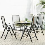 Maison Chic Nastavljivi vrtni stoli - Stol za vrt 5 kosov antracit prašno barvano jeklo JS123, (21877828) | Shoptok.si