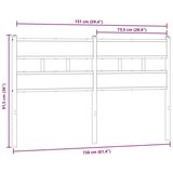  Posteljno vzglavje dimljeni hrast 150 cm železo/inženirski les, (21532664) | Shoptok.si