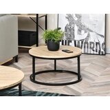 ModernHome PJJCFT0068 – Okrogla mizica za kavo 60 × 31,5 cm, kovinska konstrukcija, loft dizajn | Shoptok.si
