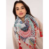 Fashion Hunters Red-ecu women's scarf with print