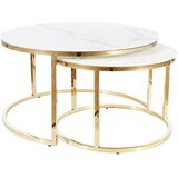  Set stolića MUSE - staklo - bijeli | shoptok.hr