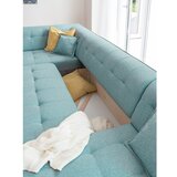 Miuform turkizna raztegljiva kotna sedežna garnitura (levi kot/v obliki črke "u") dazzling daisy | Shoptok.si