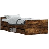  Kreveta s uzglavljem i podnožjem boja hrasta 100 x 200 cm | shoptok.hr