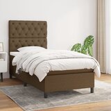  s oprugama i madracem tamnosmeđi 80x200 cm od tkanine | shoptok.hr