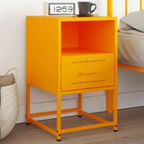 vidaXL Nočna omarica gorčično rumena 36x39x60,5 cm jeklo | Shoptok.si