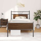  Posteljni okvir brez vzmetnice rjavi hrast 107x203 cm inž. les, (21829449) | Shoptok.si