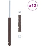  Podupirači za plutajuće police 12 pcs Bež Ø12 x 190 mm Čelik | Eponuda.ba