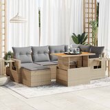 vidaXL 7-dijelni set vrtnih sofa od poliratana s jastucima bež | shoptok.hr
