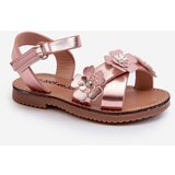 Boto Children's Sandals Adorned with Flowers Fastened with Velcro Pink Fagossa | ePonuda.com